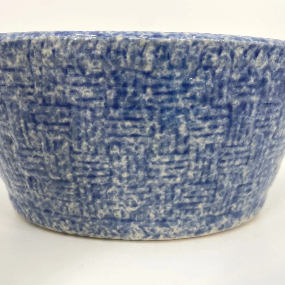 Unbranded Duck Trinket Box Blue Sponge Ware Ceramic Country Cottage‎ Decor Small